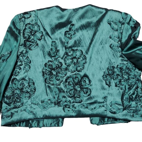 Patra Women's 2-Piece Taffeta and Chiffon Formal Gown w/Bolero Jacket - Picture 8 of 13